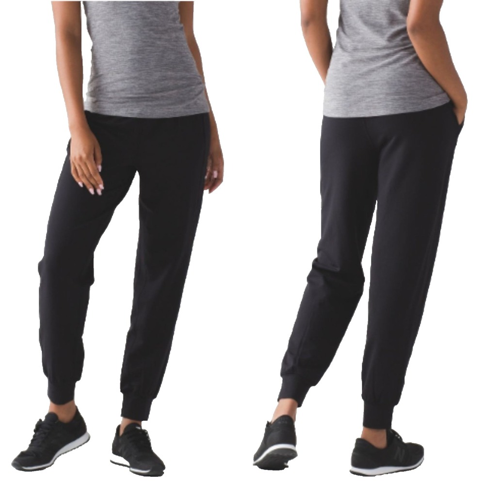 Lululemon Ceremony Sweatpants Womens 12 French Terry‎ Loose Baggy Pockets Black